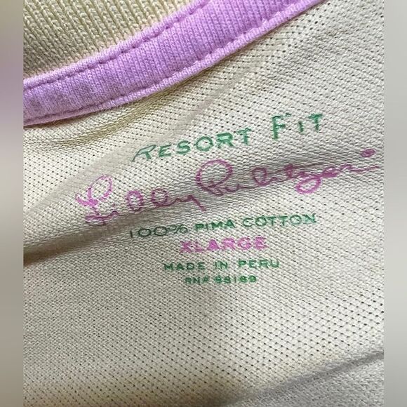 Lilly Pulitzer Resort Fit yellow polo XL - Picture 6 of 6